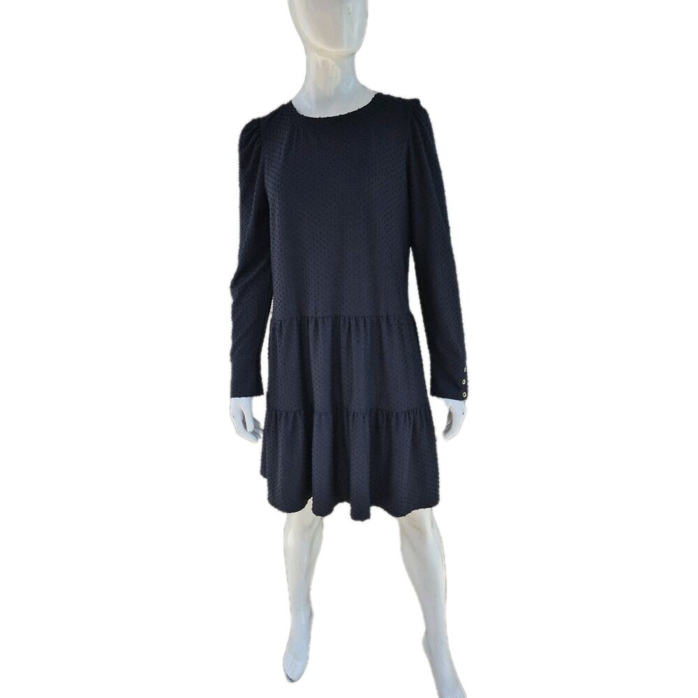 Lilly Pulitzer Arlette Long Sleeve Swiss Dot Dress - Black M